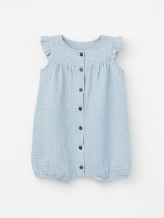 

Полукомбинезон для девочек CROCKID, ТК 62016, цвет - голубой, Полукомбинезон