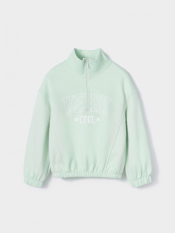 Свитшот для девочки для девочек CROCKID КР 303017-1 цвет - зеленый 1899₽