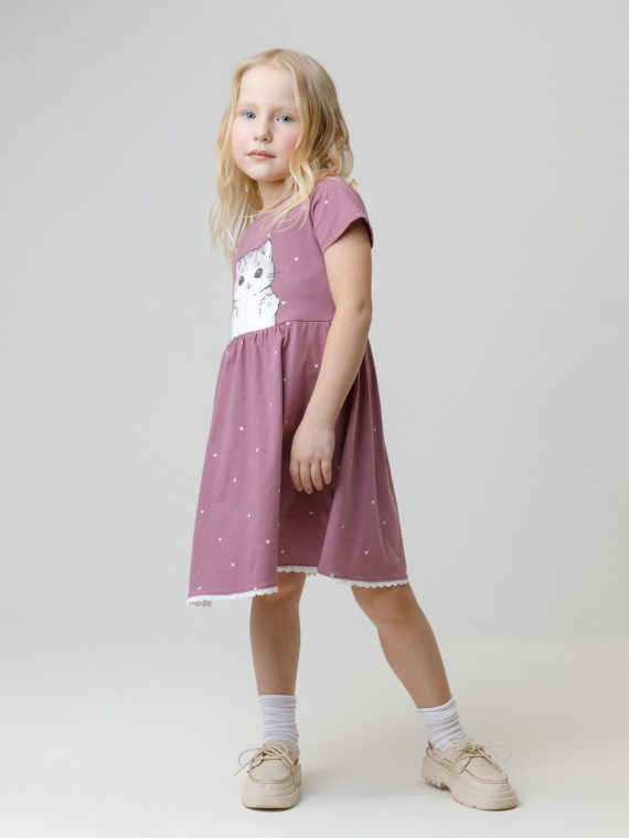 

Платье для девочек CROCKID, КР 5830, цвет - бордовый, Платье