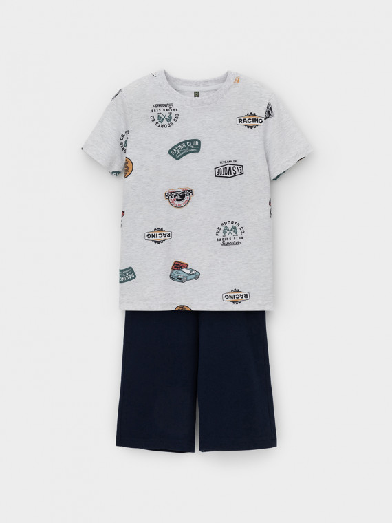 

Пижама для мальчиков CROCKID, К 1614, цвет - светло-серый5, Пижама