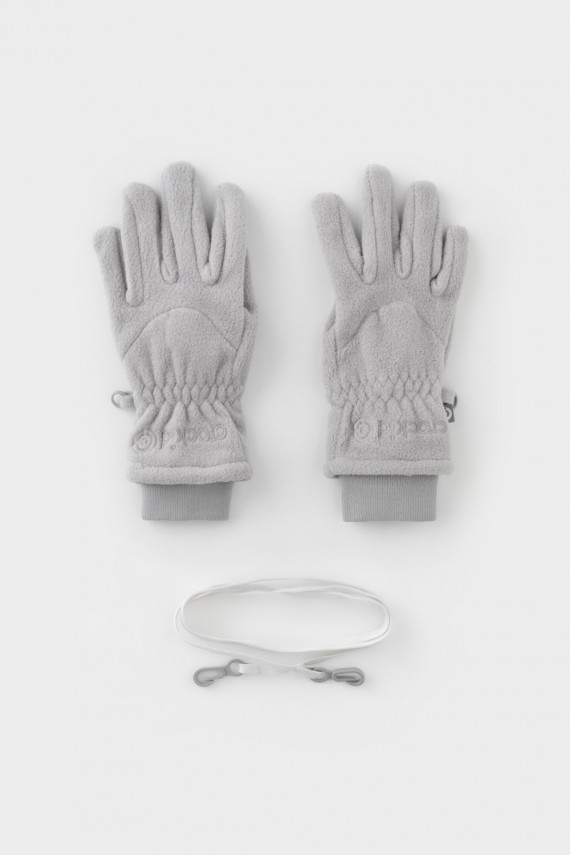 Флисовые перчатки на шнурке для мальчиков CROCKID ФЛ 100012552 ГР цвет - серый 639₽