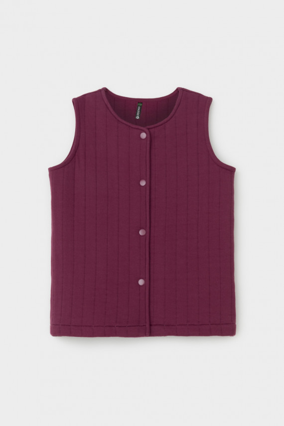 Жилет на кнопках для девочки для девочек CROCKID КР 302576 цвет - бордовый 899₽