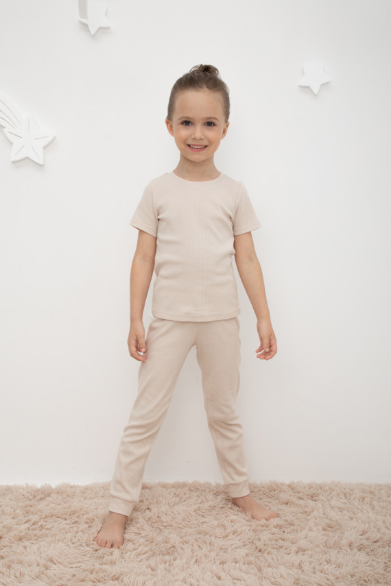 

Пижама для девочек CROCKID, К 400600, цвет - бежевый, Пижама