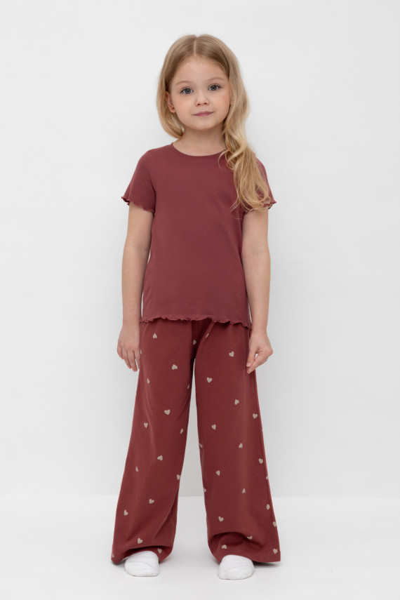 Пижама для девочек CROCKID К 1636 цвет - коричневый 1099₽
