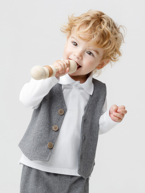 Жилет для мальчиков CROCKID КР 302754 цвет - серый 879₽