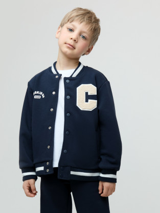Жакет для мальчика, артикул: КР 302841, цвет: темно-синий