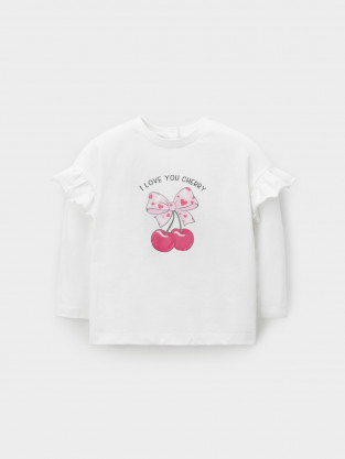 Лонгсливы для девочки, артикул: КР 302960, цвет: сахар