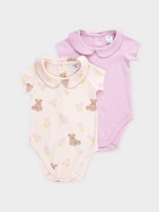 Боди для новорожденных, артикул: К 6540-2уп, цвет: светло-розовый