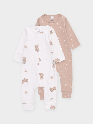 Комбинезон для новорожденных, артикул: К 6535-2уп, цвет: бежевый