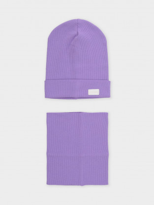 Шапка для девочки, артикул: К 8149, цвет: фиолетовый