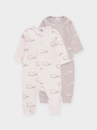 Комбинезон для новорожденных, артикул: К 6535-2уп, цвет: светло-бежевый