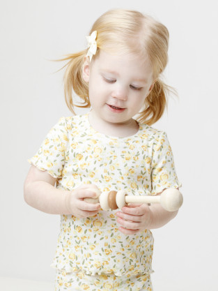 Футболка для девочки, артикул: КР 301996, цвет: желтый