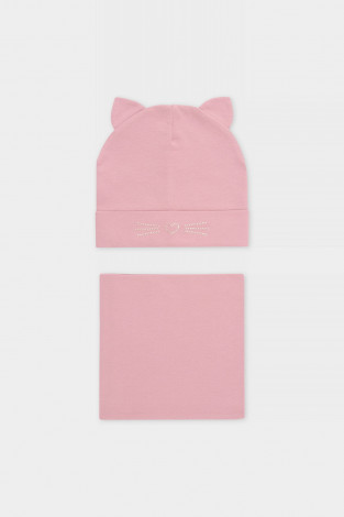 Шапка для девочки, артикул: К 8167, цвет: розовый