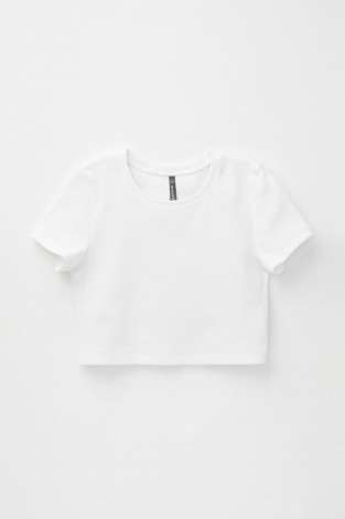 Футболка для девочки, артикул: КП 302049, цвет: белый