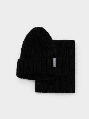 Комплект вязаный для мальчика, артикул: КВ 22021, цвет: черный