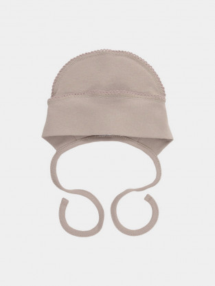 Шапочка ясельная для новорожденных, артикул: К 8176, цвет: бежевый