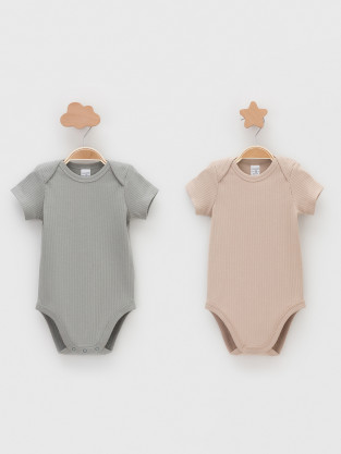 Боди для новорожденных, артикул: К 6525-2уп, цвет: бежевый