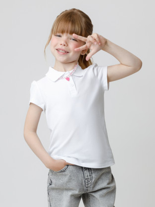 Футболка для девочки, артикул: МП 302496, цвет: белый