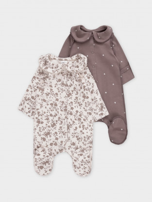 Комбинезон для новорожденных, артикул: К 6538-2уп, цвет: коричневый