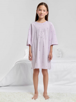 Ночная сорочка для девочки, артикул: МП 1199, цвет: фиолетовый