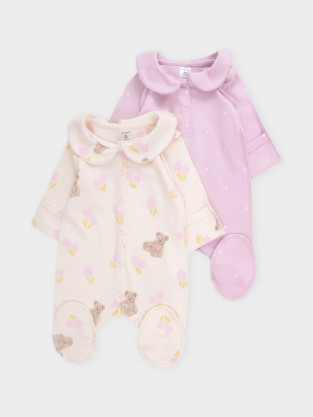 Комбинезон для новорожденных, артикул: К 6538-2уп, цвет: светло-розовый