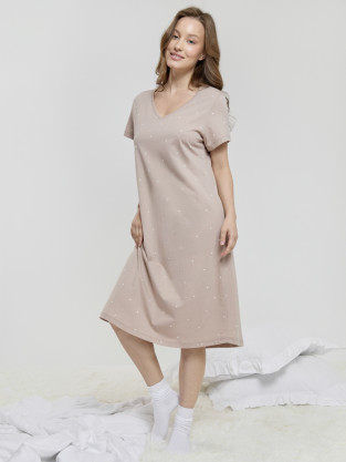 Сорочки ночные женские для мам, артикул: МП 10023, цвет: кофейный