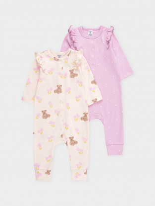 Комбинезон для новорожденных, артикул: К 6534-2уп, цвет: светло-розовый