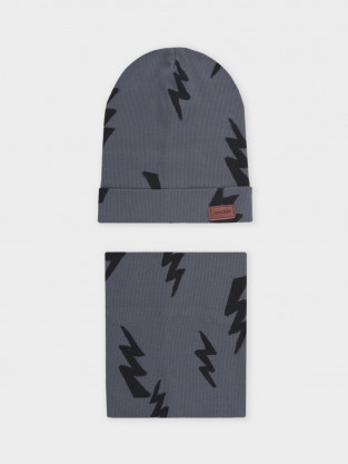 Шапка для мальчика, артикул: К 8171, цвет: темно-серый