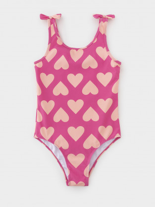 Купальник для девочки, артикул: ТК 16031/1н ФВ, цвет: ярко-розовый