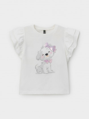 Футболка для девочки, артикул: КР 302708, цвет: сахар