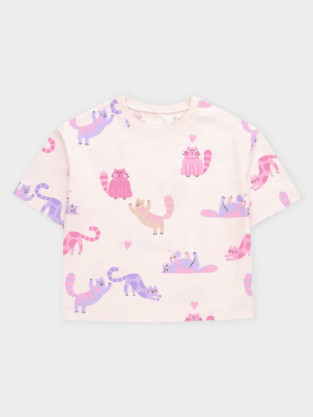 Футболка для девочки, артикул: КР 302939, цвет: сахар