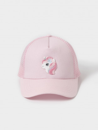 Кепка для девочки, артикул: ТК 80122, цвет: розовый