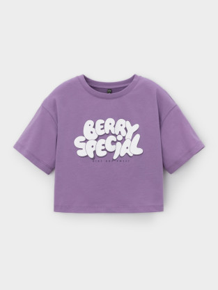 Футболка для девочки, артикул: КР 302936, цвет: фиолетовый