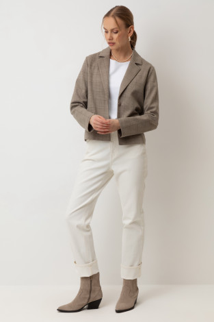 Жакеты, куртки женские для мам, артикул: ЕВТ 3336, цвет: бежевый