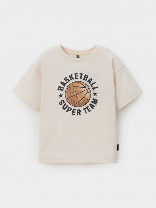 Футболка для мальчика, артикул: КР 302981, цвет: сахар