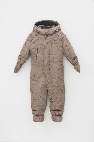 Комбинезоны утепленные для мальчика, артикул: ВКП 60041/н/16 Ал, цвет: коричневый