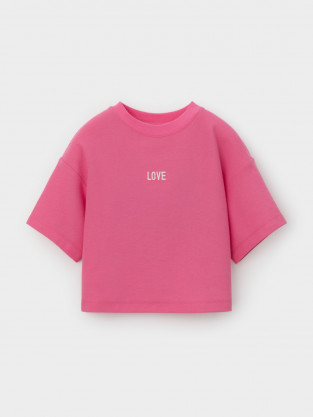 Футболка для девочки, артикул: КР 302944, цвет: ярко-розовый