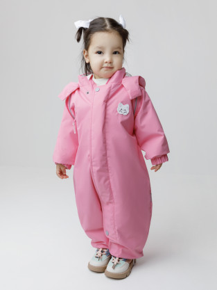 Комбинезоны утепленные для девочки, артикул: ВК 60086/14 Ал, цвет: розовый