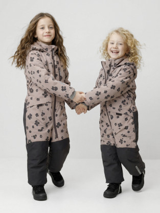 Комбинезоны утепленные для девочки, артикул: ВК 60136/н/1 ГР, цвет: бежевый