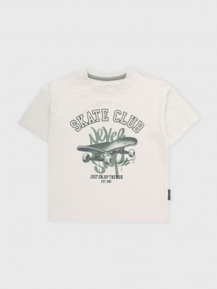 Футболка для мальчика, артикул: КР 302981-1, цвет: светло-бежевый