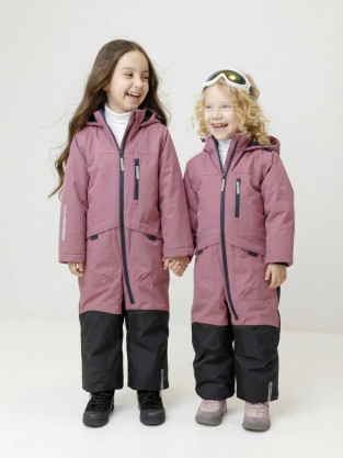 Комбинезоны утепленные для девочки, артикул: ВК 60137/1 ГР, цвет: бордовый