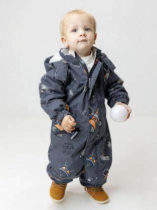 Комбинезоны утепленные для мальчика, артикул: ВК 60134/н/4 Ал, цвет: синий