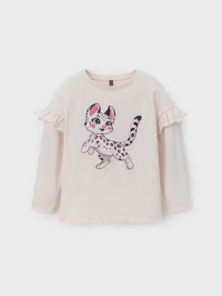 Лонгсливы для девочки, артикул: КР 302960, цвет: сахар