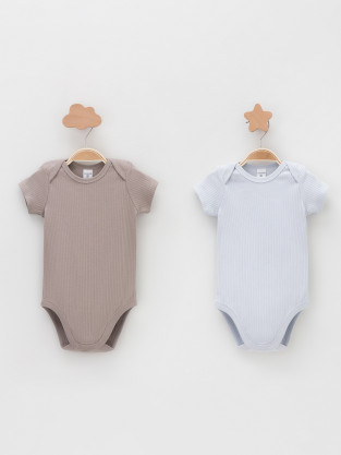 Боди для новорожденных, артикул: К 6525-2уп, цвет: кофейный