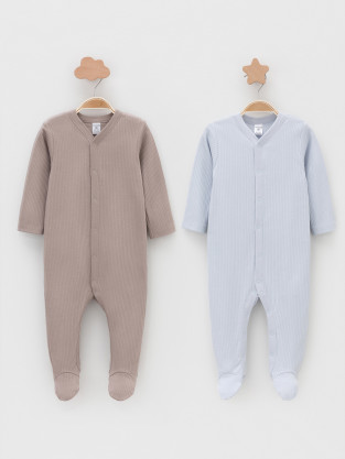 Комбинезон для новорожденных, артикул: К 6523-2уп, цвет: кофейный