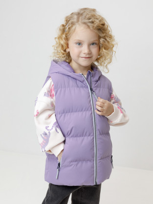 Жилет для девочки, артикул: ВК 35022/1 ГР (98-128), цвет: фиолетовый