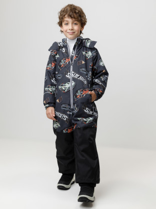 Комбинезоны утепленные для мальчика, артикул: ВК 60111/н/9 УЗГ, цвет: темно-серый