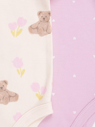 Боди для новорожденных, артикул: К 6540-2уп, цвет: светло-розовый - 2 фото