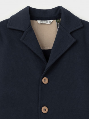 Жакет для мальчика, артикул: КР 302021, цвет: темно-синий - 2 фото