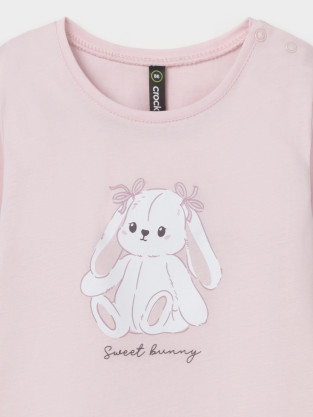 Лонгсливы для девочки, артикул: МП 303066, цвет: светло-розовый - 2 фото